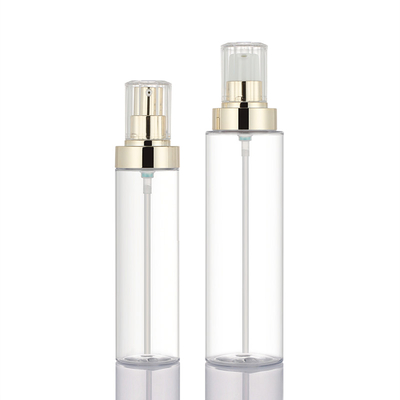 ปั๊มทองแบบกำหนดเองโปร่งใส 250ml 135ml เจลอาบน้ำบอดี้บัตเตอร์ขวดโลชั่นบำรุงผิวกาย