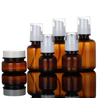 ชุดบรรจุภัณฑ์เครื่องสำอาง PET 90ml 130ml 160ml รีไซเคิล Leakproof