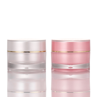 10g 20g 30g พลาสติกเครื่องสำอางครีมหน้าบรรจุภัณฑ์สีชมพูรอบ Pet Empty Jars