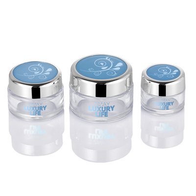 ODM ครีมขวดบรรจุภัณฑ์ 15g ขวดพลาสติกตกแต่ง 40mm กว้าง