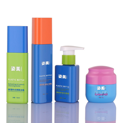 ชุดบรรจุภัณฑ์เครื่องสำอางฝาเกลียว 150ml 200ml ภาชนะเครื่องสำอางพลาสติก
