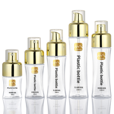 Fine Mist Spray Skincare บรรจุภัณฑ์โลชั่นพลาสติกกลม 50ml ขวดปั๊มเปล่า