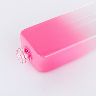 ขวดโลชั่นเครื่องสำอางใสเปล่าขนาด 500 มล. พร้อมปั๊มสุญญากาศไล่โทนสี Pink Black