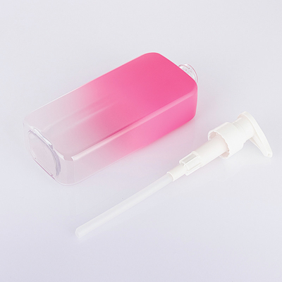 ขวดโลชั่นเครื่องสำอางใสเปล่าขนาด 500 มล. พร้อมปั๊มสุญญากาศไล่โทนสี Pink Black