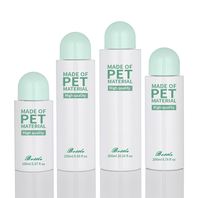OEM โลชั่นขวดพลาสติกฝาเกลียว PET 150ml 300ml แพ็คเกจเครื่องสำอางวันหยุด