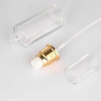 50ml แก้วหรูหรา Matte เปล่าเครื่องสำอางเซรั่มผมน้ำมันโลชั่นคอนเทนเนอร์กับทองสุดหรู