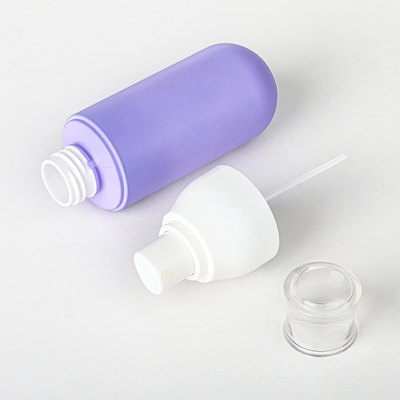 Violet 4 Oz PET Matte Plastic Serum โลชั่นขวดสเปรย์หมอกละเอียด 2 Oz Face Cream Cosmetic Jar Set