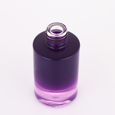 การออกแบบใหม่ขนาดเล็ก ombre สีม่วงสีขาวปั๊ม 30ml เซรั่มที่ว่างเปล่าขวดหยดคอนเทนเนอร์