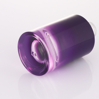 การออกแบบใหม่ขนาดเล็ก ombre สีม่วงสีขาวปั๊ม 30ml เซรั่มที่ว่างเปล่าขวดหยดคอนเทนเนอร์