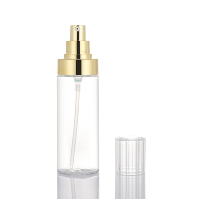 ขวดปั๊มโลชั่นพลาสติกใสน้ำหอมเครื่องสำอางคุณภาพสูง 100ml 120ml 150ml