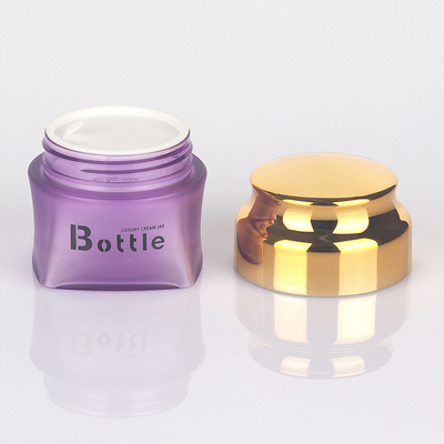 ขวดบรรจุภัณฑ์เครื่องสำอาง PET สีม่วงแฟชั่น 100 กรัมขวดครีมสเปรย์