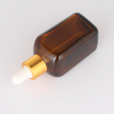 Customize ขวดหยดน้ำมันใส่ผม ชนิดรีฟิล วัสดุแก้วทรงเหลี่ยม 50ml