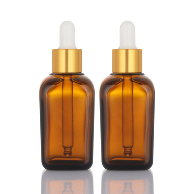 Customize ขวดหยดน้ำมันใส่ผม ชนิดรีฟิล วัสดุแก้วทรงเหลี่ยม 50ml