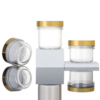 100ml 120ml 200ml gold lid body บัตเตอร์ครีมสครับคอนเทนเนอร์ที่ว่างเปล่าหรูหราสีดำมินิเครื่องสำอางขวดครีม 50 ml