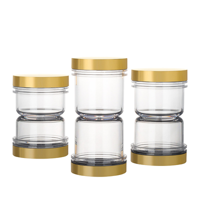100ml 120ml 200ml gold lid body บัตเตอร์ครีมสครับคอนเทนเนอร์ที่ว่างเปล่าหรูหราสีดำมินิเครื่องสำอางขวดครีม 50 ml