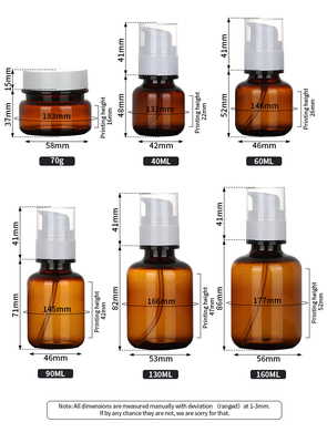 ชุดบรรจุภัณฑ์เครื่องสำอาง PET 90ml 130ml 160ml รีไซเคิล Leakproof