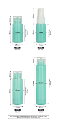 ชุดขวดเดินทางแบบพกพา Mist Spray วัสดุ PET ความจุ 50ml