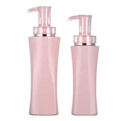 ขายส่ง 350ml 500ml หรูหราสีชมพูสแควร์เจลอาบน้ำเติมสุญญากาศขวดปั๊มเปล่า Body Lotion Container