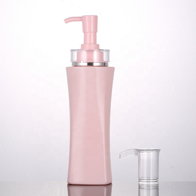 ขายส่ง 350ml 500ml หรูหราสีชมพูสแควร์เจลอาบน้ำเติมสุญญากาศขวดปั๊มเปล่า Body Lotion Container