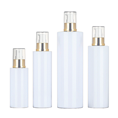 ขายส่ง 120ml 200ml 250ml 500ml เครื่องสำอางรอบ Body Mist Atomizer สเปรย์ฉีดพลาสติกโลชั่นขวดสีทองสำหรับทำความสะอาด