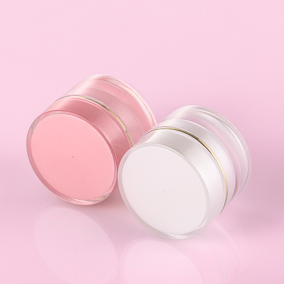 10g 20g 30g พลาสติกเครื่องสำอางครีมหน้าบรรจุภัณฑ์สีชมพูรอบ Pet Empty Jars