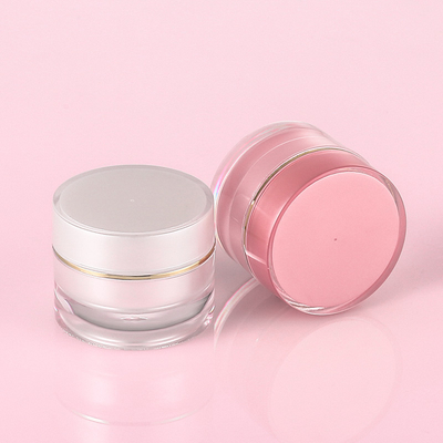 10g 20g 30g พลาสติกเครื่องสำอางครีมหน้าบรรจุภัณฑ์สีชมพูรอบ Pet Empty Jars