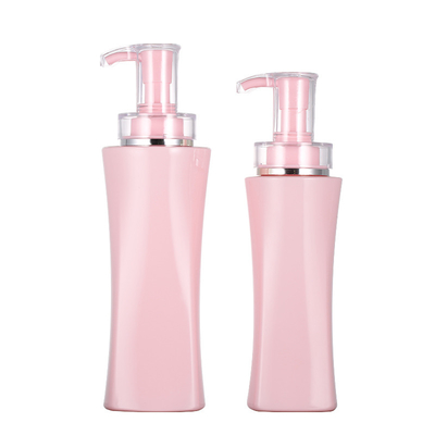 เปล่า 350ml 500 Ml หรูหราบอดี้โลชั่นบรรจุภัณฑ์เจลอาบน้ำคอนเทนเนอร์สีชมพูขวดแชมพู