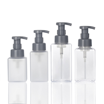 Frosted Cosmetic Foam Bottle รูปทรงสี่เหลี่ยมปั๊มร้อน ODM Available