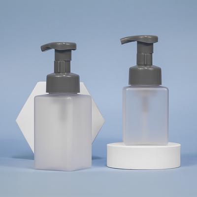 Frosted Cosmetic Foam Bottle รูปทรงสี่เหลี่ยมปั๊มร้อน ODM Available