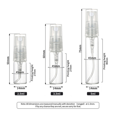 ขวดสเปรย์เครื่องสำอางท่องเที่ยว 5ML ขวดสเปรย์พลาสติกใสรีไซเคิลได้