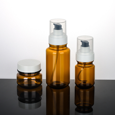 ขวดเครื่องสำอางพลาสติก PET พร้อมฝาปิด Airtight Leakproof Refillable