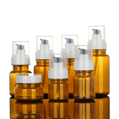 ขวดเครื่องสำอางพลาสติก PET พร้อมฝาปิด Airtight Leakproof Refillable