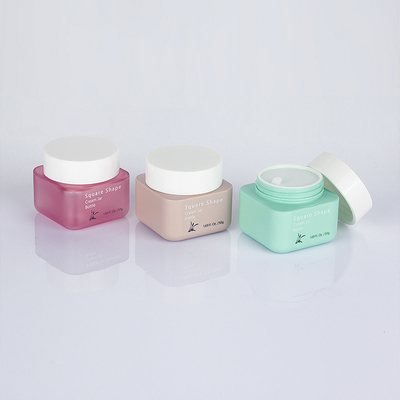 ภาชนะบรรจุครีมทาหน้าเปล่าเกรดอาหาร Double Wall Square 50g