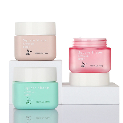 ภาชนะบรรจุครีมทาหน้าเปล่าเกรดอาหาร Double Wall Square 50g