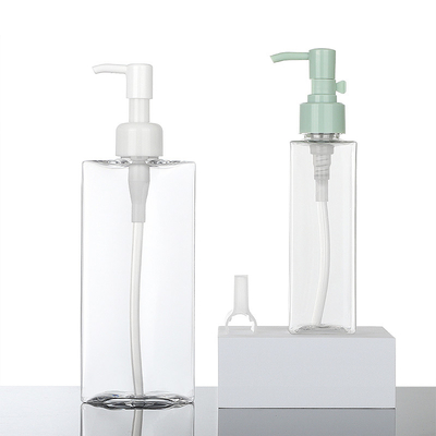 180ml ล้างน้ำมันบรรจุภัณฑ์คอนเทนเนอร์แชมพูและคอนดิชั่นเนอร์ตั้งสแควร์โลชั่นขวดปั๊มพลาสติก 200ml