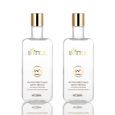 ขวดพลาสติกฝาขวดบีบสุญญากาศ 300ml พร้อมฝาเกลียวทอง