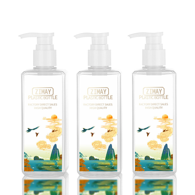 ขวดโลชั่นเครื่องสำอางใสหรูหราย่อยสลายได้ 300ML