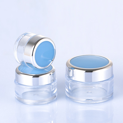 ODM ครีมขวดบรรจุภัณฑ์ 15g ขวดพลาสติกตกแต่ง 40mm กว้าง