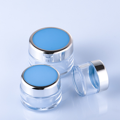 ODM ครีมขวดบรรจุภัณฑ์ 15g ขวดพลาสติกตกแต่ง 40mm กว้าง