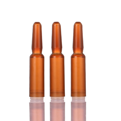 ขวดเซรั่มพลาสติกสีเหลืองอำพัน Ampoule สำหรับเครื่องสำอาง Essence ความจุ 1ml