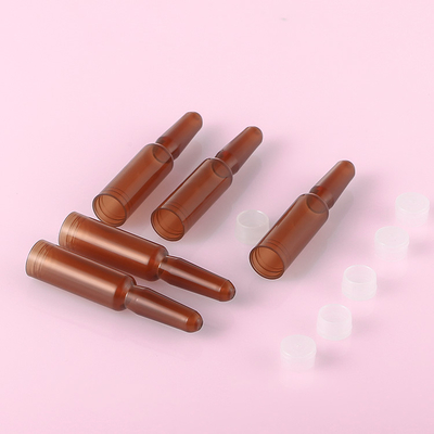 ขวดเซรั่มพลาสติกสีเหลืองอำพัน Ampoule สำหรับเครื่องสำอาง Essence ความจุ 1ml
