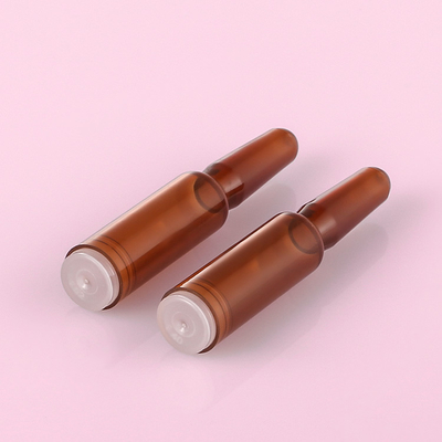 ขวดเซรั่มพลาสติกสีเหลืองอำพัน Ampoule สำหรับเครื่องสำอาง Essence ความจุ 1ml